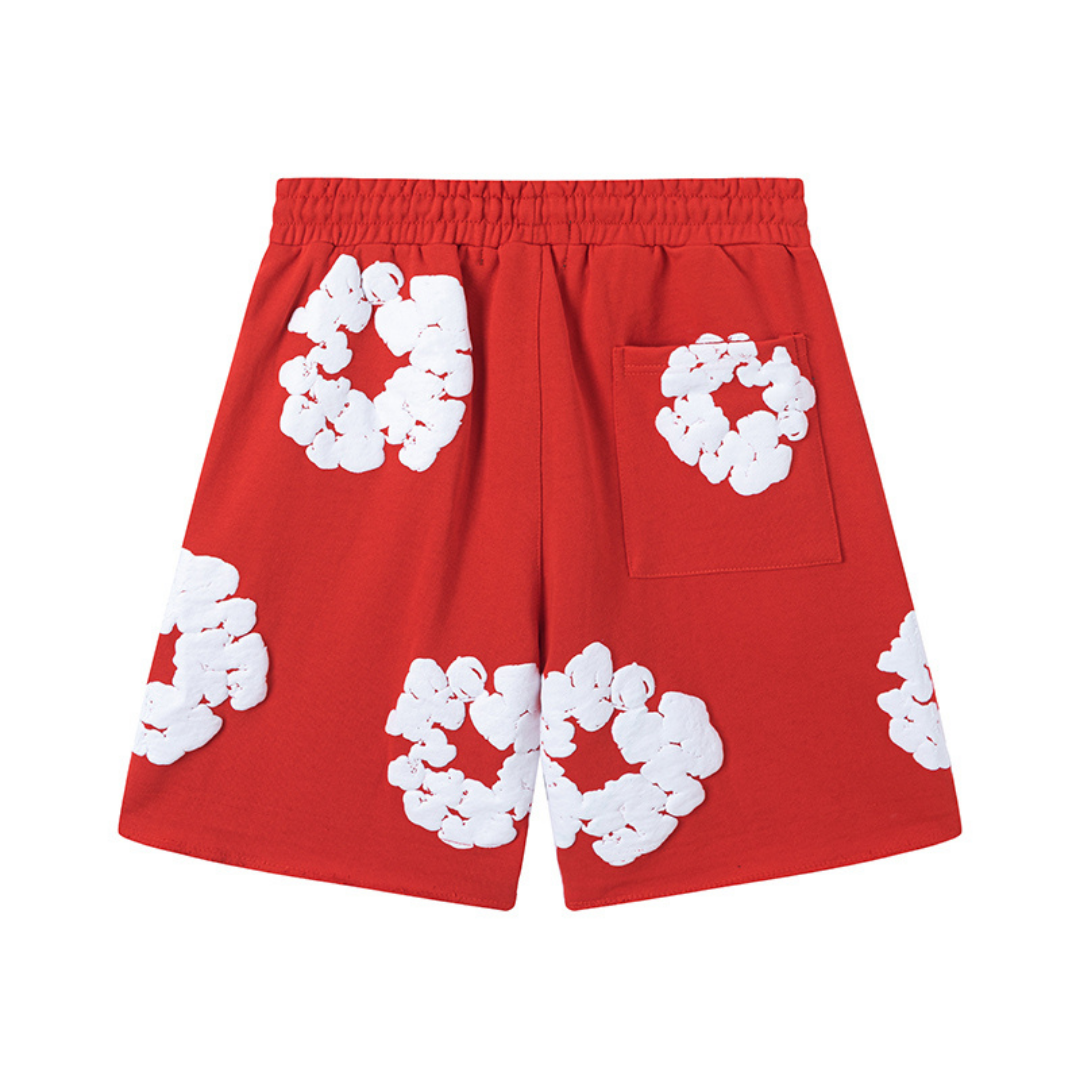 Denim Trs Red Shorts